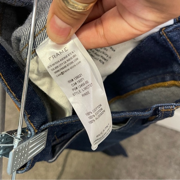 FRAME Denim Womens Le Italien Wide Crop Jeans Sz 25 - Picture 9 of 13